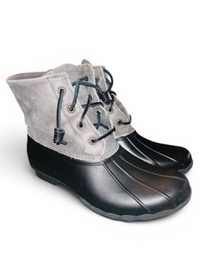 Sperry Saltwater Duck Boot in Grey/Black -Women’s Size 8